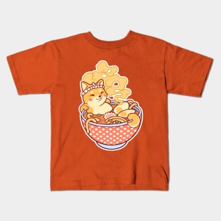 Shiba Ramen Bath Kids T-Shirt